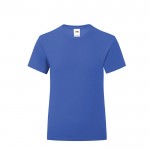 T-shirt pour petite fille coton 150 g/m2 couleur bleu