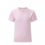 T-shirt pour petite fille coton 150 g/m2 couleur rose clair 