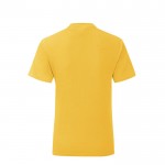 T-shirt pour petite fille coton 150 g/m2 couleur jaune première vue