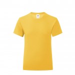 T-shirt pour petite fille coton 150 g/m2 couleur jaune