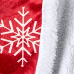 Couverture avec décoration de Noël couleur rouge quatrième vue