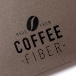 Bloc-notes couverture fibre de café couleur marron quatrième vue