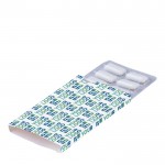 Paquet de chewing-gums menthe verte sans sucre 12 pièces couleur blanc vue principale