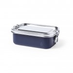 Lunch box hermétique en acier recyclé couleur bleu marine première vue