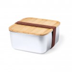 Boîte à lunch en acier à grande capacité couleur bois première vue