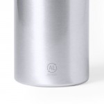 Petite bouteille en aluminium recyclé couleur argenté troisième vue