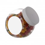 Bocal moyen d'assortiment de bonbons Jelly Beans 900ml couleur blanc deuxième vue