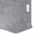 Sac en coton recyclé et longues anses 140 g/m2 couleur gris foncé troisième vue