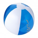 Ballon de plage personnalisé bicolore couleur bleu vue avec impression tampographie