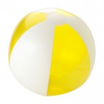 Ballon de plage personnalisé bicolore couleur jaune