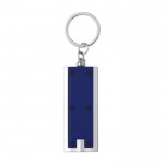 Porte-clé en plastique avec LED couleur bleu marine première vue