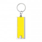 Porte-clé en plastique avec LED couleur jaune première vue