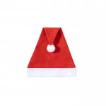 Bonnet de père Noël en polyester rouge et blanc pour enfants  troisième vue