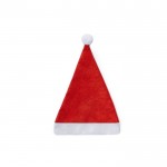 Bonnet de père Noël en polyester rouge et blanc pour enfants couleur rouge première vue