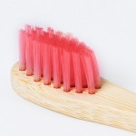 Brosse à dents pour enfants en bambou avec détails colorés  troisième vue