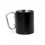 Mug en inox à double paroi avec anse mousqueton 300ml couleur noir première vue