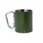 Mug en inox à double paroi avec anse mousqueton 300ml couleur vert première vue