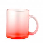 Mug en verre au fini mat avec coloris translucides 350ml couleur rouge première vue