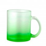 Mug en verre au fini mat avec coloris translucides 350ml couleur vert première vue