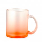 Mug en verre au fini mat avec coloris translucides 350ml couleur orange première vue