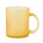 Mug en verre de différents coloris pour sublimation 350ml couleur jaune première vue