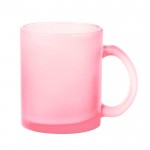 Mug en verre de différents coloris pour sublimation 350ml couleur rose première vue
