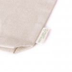 Trousse naturelle en 100% coton recyclé avec cordon assorti quatrième vue