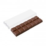 Tablette rectangulaire de chocolat au lait ou noir 75g couleur blanc deuxième vue