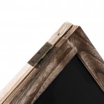 Tableau noir à chevalet, bord en bois deux faces et pliable couleur bois  troisième vue