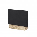 Porte-menu tableau noir double face avec base en bois couleur bois deuxième vue