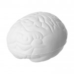 Balle anti-stress en forme de cerveau couleur blanc