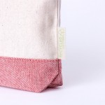 Trousse en coton recyclé avec base et tirette colorées sixième vue