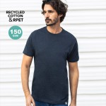 T-shirt en coton recyclé et RPET en couleurs 150 g/m² couleur noir