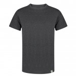 T-shirt en coton recyclé et RPET en couleurs 150 g/m² couleur noir première vue