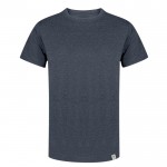 T-shirt en coton recyclé et RPET en couleurs 150 g/m² couleur bleu marine première vue