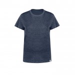 T-shirt femme en coton recyclé et RPET 150 g/m² couleur bleu marine première vue