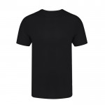 T-shirt unisexe 100 % coton peigné Ring Spun 160 g/m² couleur noir première vue