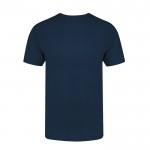 T-shirt unisexe 100 % coton peigné Ring Spun 160 g/m² couleur bleu marine première vue
