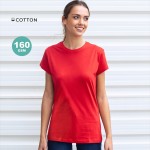 T-shirt femme 100% coton peigné Ring Spun 160 g/m² couleur noir