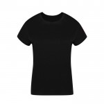 T-shirt femme 100% coton peigné Ring Spun 160 g/m² couleur noir première vue