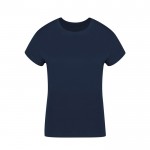 T-shirt femme 100% coton peigné Ring Spun 160 g/m² couleur bleu marine première vue