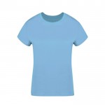 T-shirt femme 100% coton peigné Ring Spun 160 g/m² couleur bleu ciel première vue