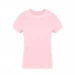 T-shirt femme 100% coton peigné Ring Spun 160 g/m² couleur rose première vue