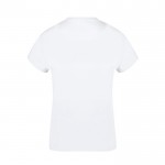 T-shirt femme blanc, col rond 100% coton 160 g/m² couleur blanc deuxième vue