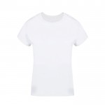 T-shirt femme blanc, col rond 100% coton 160 g/m² couleur blanc première vue