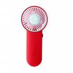 Ventilateur à main de divers coloris avec bouton latéral couleur rouge première vue