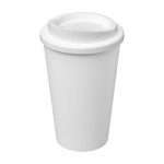 Verre à café à emporter en plastique couleur blanc