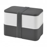 Lunch box avec deux compartiments couleur gris