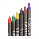 Boîte en carton avec six crayons de couleur couleur multicolore deuxième vue