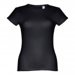 T-shirt personnalisable pour femme 150 g/m2 couleur noir première vue